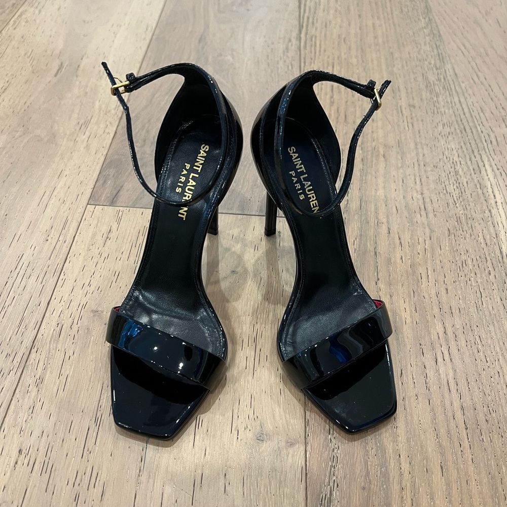 Saint Laurent Amber Sandals in Black Patent Leather Size 36 - Picture 5 of 10